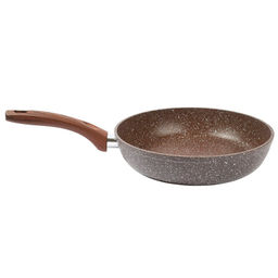 Сковорода алюминиевая 22 см с индукционным дном,а/п ; цвет: коричневый гранит (R-6622)
