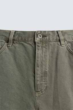 BERMUDA DENIM REGULAR FIT / Verde gris