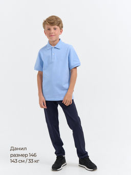 Футболка поло Голубая 7+ - Bungly фото 9