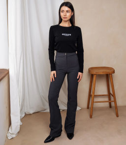 Лонгслив #КТ9072, чёрный - Dommod фото 4