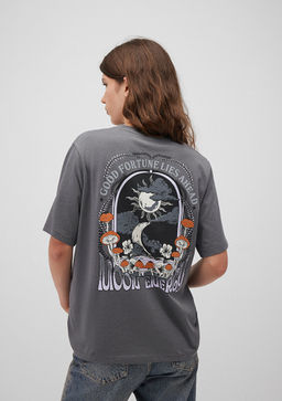 Bask?l? Lacivert Tisort