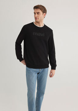 Mavi Logo Bask?l? Siyah Sweatshirt  фото 2