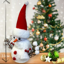 Снеговик светящийся, фигурка новогодняя