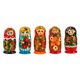 Матрёшка 3 в 1, расписная, МИКС