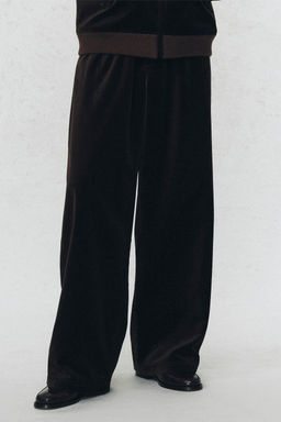 RELAXED FIT VELVET TROUSERS SOSHIOTSUKI X ZARA  фото 10