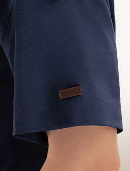 Футболка Vilatte U49.048 тёмно-синий хлопок с эластаном  фото 3