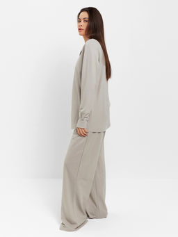 Костюм женский: рубашка, брюки, топ, KAFTAN Base, размер 42, серый