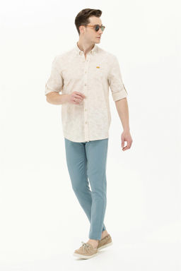 U. S. Polo Assn Мужская рубашка с длинным рукавом цвета экрю - U.s. polo assn фото 9