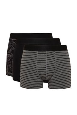 Erkek Cizgili 3lu Boxer
