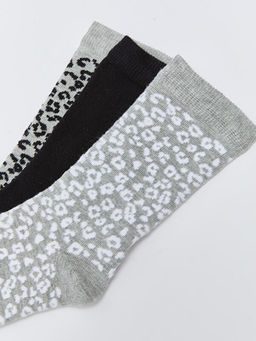 Desenli Kad?n Soket ?orap 3l?