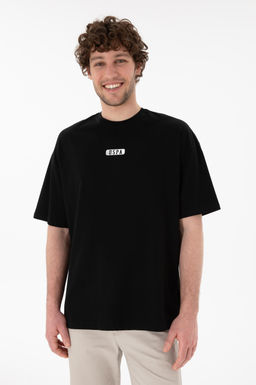 Erkek Oversize Fit Bisiklet Yaka Siyah Ti__rt Sepette S_rpriz _ndirim - U.s. polo assn фото 2