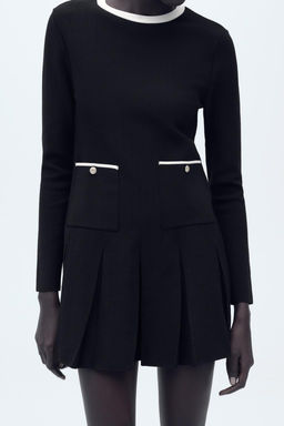 MINI KNIT PLEATED DRESS - Zara фото 2