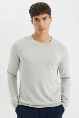 Standart Fit Normal Kesim Bisiklet Yaka Basic Duz Triko Rahat Kazak - Defacto фото 3