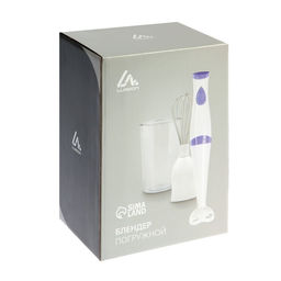 Блендер Luazon LBR-24, погружной, 250 Вт, 0.6 л, 1 скорость, бело-фиолетовый - Luazon home фото 5