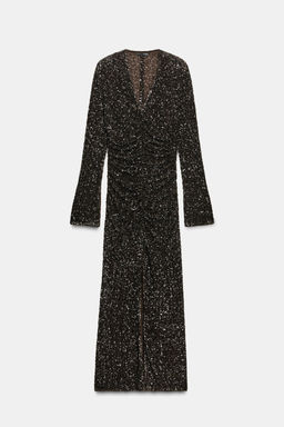 ZW COLLECTION SEQUINNED DRESS WITH SHOULDER PADS