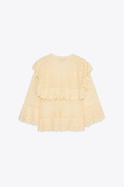 POINTELLE KNIT BLOUSE WITH RUFFLES - Zara фото 5