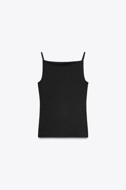 RIB TOP WITH POLYAMIDE STRAPS - Zara фото 20