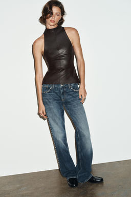 FAUX LEATHER TOP