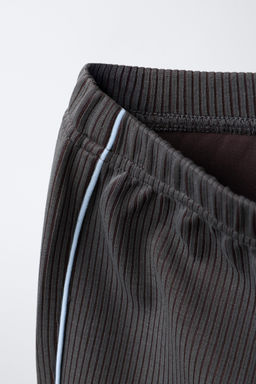 PANTAL?N RIB FLARE CON MODAL / Chocolate