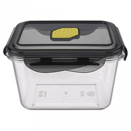 Контейнер для продуктов пластмассовый 0,7л Brilliant, д14см, h9см, прямоугольный, ручки-клипса, черный, подходит для СВЧ и морозильной камеры, Phibo (Россия) - Домашняя мода фото 2