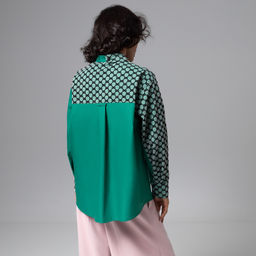 Рубашка комбинированная с сеткой, Моя философия  шик