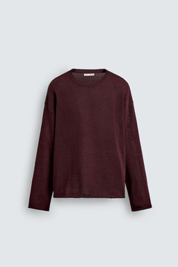 TEXTURED TURN-UP TRIM SWEATER - Zara фото 7