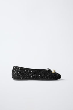 FAUX PEARL BALLERINAS