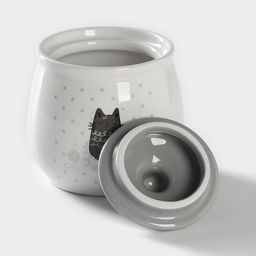 Набор сервировочный Доляна Уютные коты, 2 предмета: молочник 270 мл, сахарница 310 мл, белый, серый