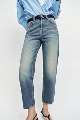 JEANS Z1975 SLIM CROPPED TIRO MEDIO / Azul / Verde - Zara фото 2