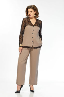 Костюм Olga Style с1040 беж-коричневый  фото 4