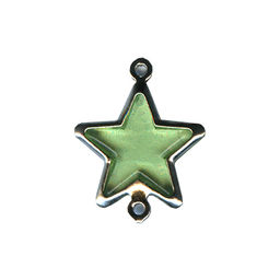 Страз в оправе Gamma MS-02 16 х 16 мм акрил 50 шт в пакете с еврослотом СК/Распродажа №10 св.зеленый