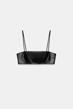100% LEATHER BANDEAU TOP ZW COLLECTION LIMITED EDITION - Zara фото 10