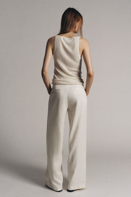 PANTAL?N ANCHO PLIEGUES ZW COLLECTION / Crudo - Zara фото 5