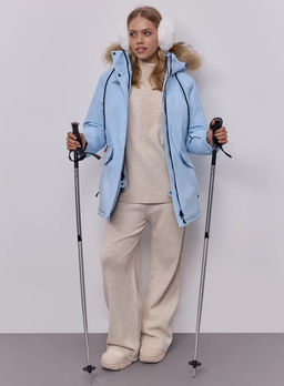 T3442-5 Куртка зимняя парка с капюшоном удлиненная - Strobbs фото 14