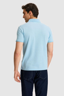 Erkek Slim Fit Polo Yaka Mavi Basic Ti__rt - U.s. polo assn фото 5
