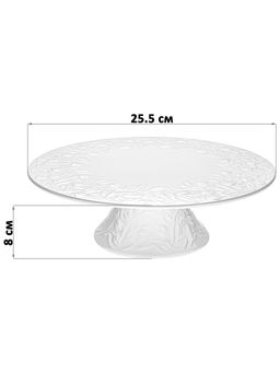 Блюдо для торта на ножке 25,5*25,5*8 см Тюльпаны, фарфор - Elan gallery фото 2