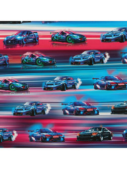 Цена за 10 шт. Бумага упаковочная глянцевая Машинки, 70?100 см