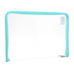 Папка пластиковая А4, 325 х 230 х 25 мм, молния вокруг, Calligrata Офис, ПМ-А4-01, 0.5 мм, прозрачная, Pastel, мятная  фото 4