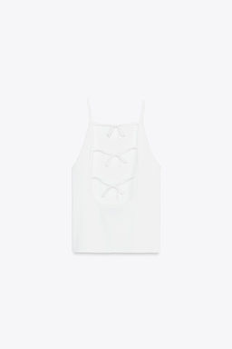 KNIT CUT OUT TIE TOP - Zara фото 12