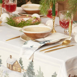 Набор новогодних салфеток Этель Forest animals, 40х40см - 4 шт, хлопок, саржа  фото 3