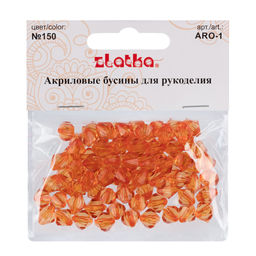 Бусина Zlatka акрил ARO-1 9 х 10 мм 25 г 150 оранжевый  фото 3