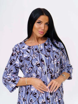 Халат женский, цвет голубой