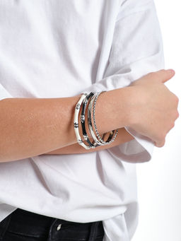 Браслет (кольца) PR3221 белый/черный