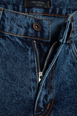 Lacivert %100 Pamuk Essential Fit Jeans Kot Pantolon TMNAW23JE00104