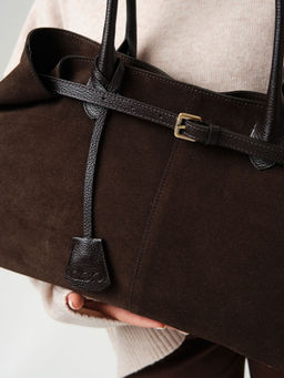 Замшевая сумка Daniela DBR 31375 черный каштан  фото 9