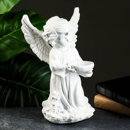 Фигура Ангел с чашей белый 19?19?33 см
