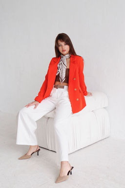 12628 Двубортный жакет красно-оранжевый - Martichelli фото 30