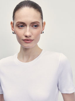 Базовая футболка из эластичного хлопка / Zarina  фото 6