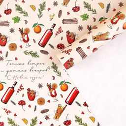 Цена за 10 шт. Бумага упаковочная глянцевая «Пряности», 70 х 100 см
