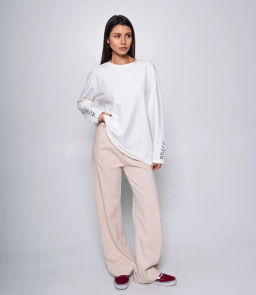 Лонгслив #КТ8151, белый